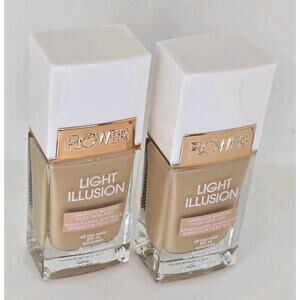 X2 Flower Beauty Light Illusion Foundation Classic Tan M3 SPF 18 1 fl oz each